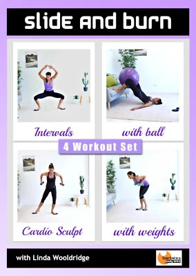 Gliding Disc Sliders Workout DVD Barlates Body Blitz SLIDE AND BURN 4 Workouts - Image 1 of 2