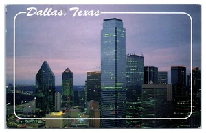 Dallas at Dusk Skyline of Dallas Texas c1980s Postcard - Picture 1 of 2