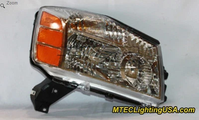 Conjunto de lámpara de faro halógeno lateral derecho TYC para Nissan Armada/Titan 2004-2007 Foto 1 de 3