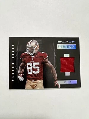 2012 Vernon Davis, **GAME WORN** Panini Black NFL equipment #23 76/99 - Image 1 of 2