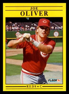 1991 Fleer # 75 - Joe Oliver - Cincinnati Reds - Image 1 of 2