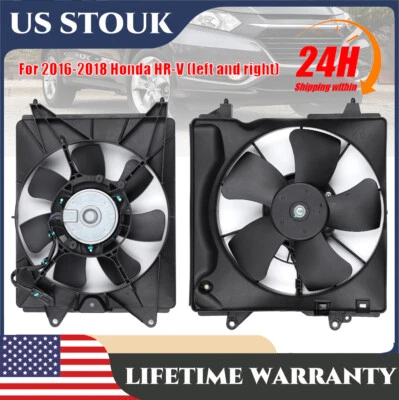 New AC Condenser and Radiator Cooling Fan Assembly For 2016 2017 2018 Honda HR-V Foto 1 de 4