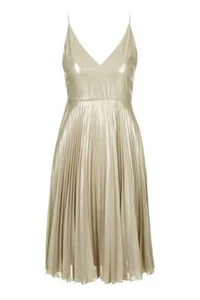 Abito plissettato Topshop taglia Petite UK6 EU34 US2 PREZZO AL PUBBLICO £ 85 - Foto 1 di 5