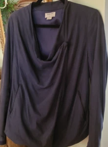 HELMUT LANG Blazer Lammfell & Papierleder blau/schwarz und dunkelblau, Small - Bild 1 von 7