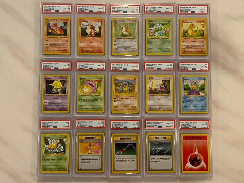 1999 Pokemon Shadowless Base Set PSA 8 Pack Fresh - Complete Your Set - You Pick - Image 1 of 1