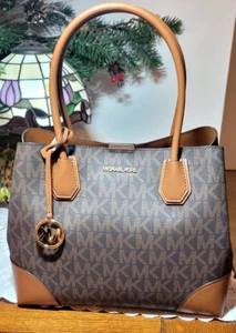 Michael Kors Brown/acorn Monogram Handbag, NWT - Picture 1 of 8