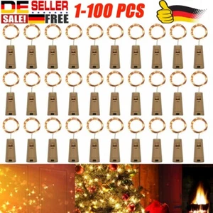 Flaschenlicht Korken Fee Lichterkette 20 LED Flaschenbeleuchtung Weinflasche 2M - Bild 1 von 16