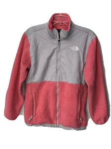 The North Face Girls Polartec Pink Grey Fleece Jacket Coat Size XL Mid Weight - Picture 1 of 11