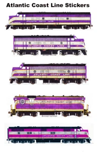 5 pegatinas individuales Andy Fletcher Atlantic Coast Line púrpura - Imagen 1 de 1