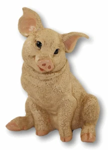 Figura Decorativa Animal Cerdito Colección Castagna De Resin H 22 CM - Imagen 1 de 5