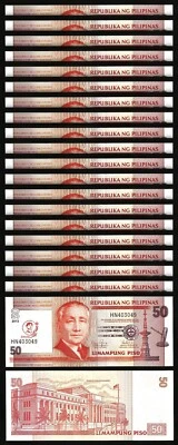 Philippines 50 Piso 2013, UNC, 20 Pcs LOT, Consecutive,P-215, 440 Year SAN PEDRO - Image 1 of 4