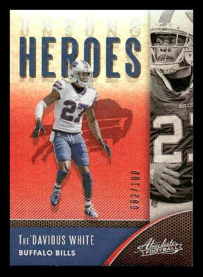 2020 Panini Absolute #UH-TW Tre'Davious White Unsung Heroes Red /100 Bills - Image 1 of 2