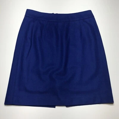 Falda Chadwicks Petite para mujer talla 6P azul real mezcla de lana básica de carrera recta Foto 1 de 4