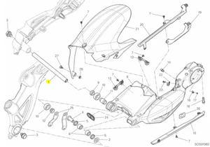 New OEM Ducati Rear Swing Arm Axle #36911281A - Bild 1 von 1