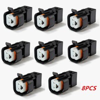 8 pcs EV6 & EV14 Female to EV1 Male Fuel Injector Connectors Adapters