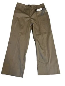 Womens TRIBAL Stretch-Extensible Trouser Cropped Capri Pants Chino Taupe Sz 8 - Picture 1 of 22