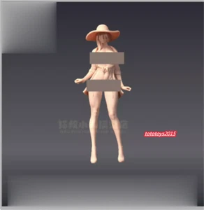 1/87 Sexy Hat Beauty Girl Scene Prop Minitures Figures Doll For Cars Vehicles - Picture 1 of 5