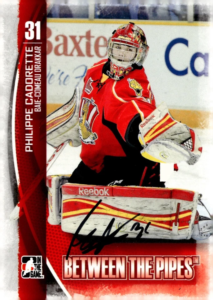 Philippe Cadorette - Signed 2013-14 In The Game Between The Pipes Card #72 - Image 1 of 2