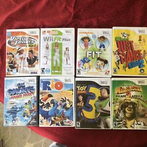 Nintendo Wii Game A lot 8 Games Wii Fit Smurf’s Toy story