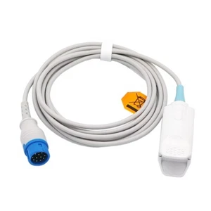 3m 12pin Reusable SpO2 Sensor Cable Adult Finger Clip Compatible Philips M1020A - Picture 1 of 3