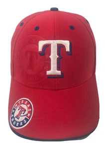 Vintage Sports Specialties MLB Texas Rangers Red Embossed Logo Adjustable Hat - Picture 1 of 8
