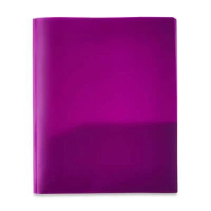 3-Prong Poly Folder, Purple, 9.4" X 11.4", 50 Pack - Picture 1 of 12