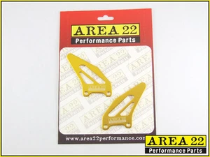 Area 22 Performance Rear Set Spare Heel Guard Plates Gold Pair Rearsets - Picture 1 of 2