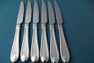 6 facas de bife Oneida granada de cetim aço inoxidável porcelana nova 9 5/8" - Imagem 1 de 4