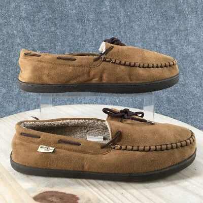 Western Chief Slippers Mens 13 Moccasins Brown Comfort Lace Up Slip On Moc - Image 1 of 4