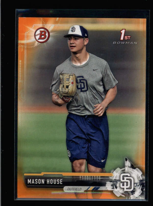 MASON HOUSE 2017 BOWMAN DRAFT #BD-97 ROOKIE ORANGE PARALLEL #19/25 AY8379 - Image 1 of 1