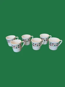 Vtg MCM Ironstone Style House Jubilee Set of 6 Cups mugs Rare READ Made In Japan - Picture 1 of 10