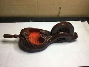 Vintage Wooden Japanese Carpenters Ink Line Signed Underneath 8" Long 3 1/2"high - Foto 1 di 11