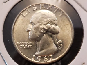 1962 D Silver Washington Quarter BU 00349 - Picture 1 of 3