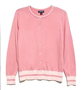 Lands' End, hellrosa Strickjacke mit Knopfleiste, Gr. L - Bild 1 von 4