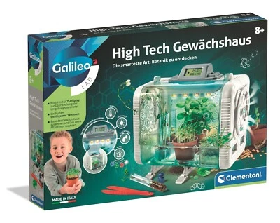 Clementoni Galileo High Tech Gewächshaus Experimentierkasten Labor Pflanzen Neu