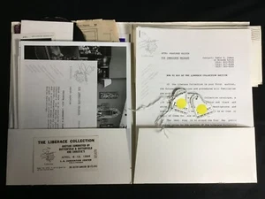 THE LIBERACE COLLECTION MEGA BUNDLE AUCTION MEMORABELIA PHOTOS RECIEPTS AND MORE - Picture 1 of 8