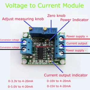 Spannung zu Strom 0-5V/10V/15V auf 4-20mA Trennung Sender Signalwandler - Bild 1 von 3