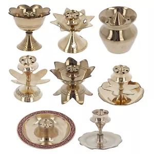 Brass Incense Stick Holder Agarbatti Stand Plate Traditional Joss Stick Burner - Picture 1 of 80
