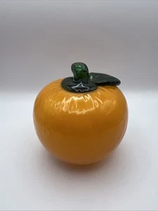 Murano Style Art Glass Fruit, Orange - Picture 1 of 4