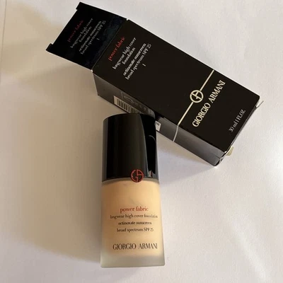 Giorgio Armani Power fabric Longwear High Cover foundation 1 SPF25 Discontinued - Image 1 of 4