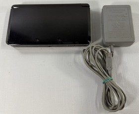 Nintendo 3DS Cosmo Black Console System w/ Charger, Tested! US Model