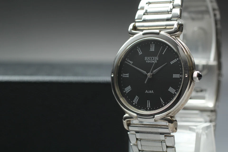 Vintage 1983 N MINT Seiko Alba Success V701-1V60 Roman Quartz Mens Watch JAPAN - Image 1 of 4