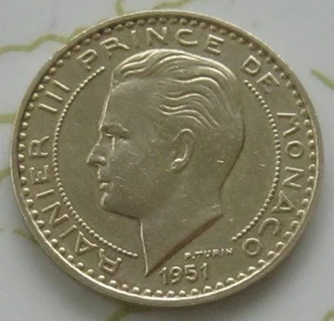 MÜNZE MONACO 20FR 1951 XF 203 - Bild 1 von 2