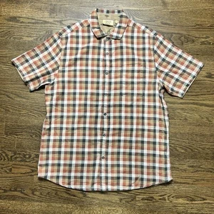 Jeremiah Shirt Men Large Plaid Giraffe 2-in-1 Double Duty Reversible Button Up - Picture 1 of 8