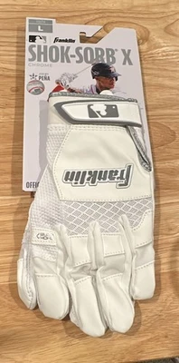 Guantes de bateo Franklin Sports Shok-Sorb X - Juvenil L - Protección de béisbol y softbol Foto 1 de 4