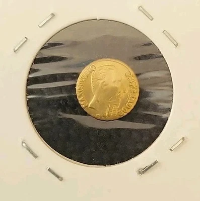1865 Peso Mexico Mexican Maximiliano Emperador Gold Mini Coin Genuine 0.39 Grams - Image 1 of 2