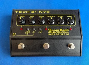 Tech 21 SansAmp Programmable Bass Driver DI V1 Aggressive Tone w/ Box - Picture 1 of 5