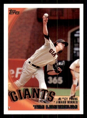 2010 Topps #9 Tim Lincecum San Francisco Giants - Image 1 of 2