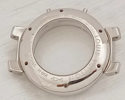 Louis Vuitton Alarm GMT Q1151 St. Steel Case, Back & Glasses - Image 1 of 4