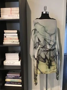 Exquisiter Milly of New York Kimono Aquarell Kleid Größe 4 400 $ - Bild 1 von 10